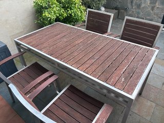 Conjunto Mesa y Sillas Jardín 160x80