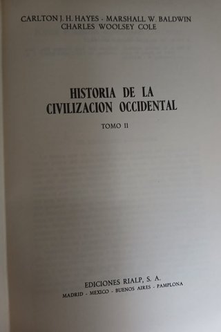 Historia de la civilización occidental. Tomo II