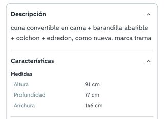 Cuna bebé madera