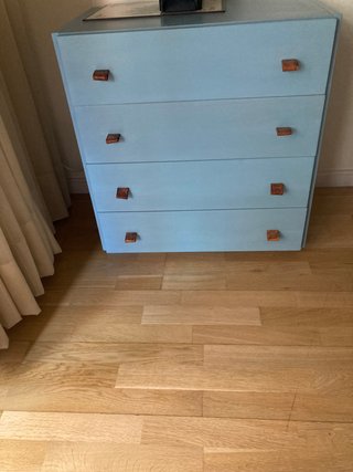 Cómoda Vintage Azul y Madera