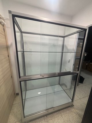 Vitrina Expositora Cristal con Ruedas