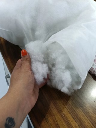 Relleno de fibra poliéster blanco