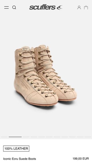 Botas Scuffers Ecru Suede Boots