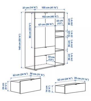 Armario Blanco Ikea VIHALS