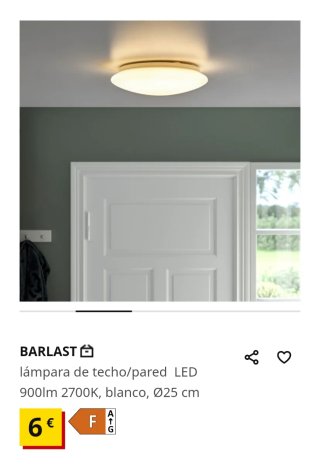 Plafón/lámpara Ikea.