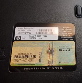 Portátil HP Compaq Presario Negro