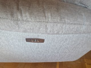 Sofá 3 plazas relax eléctrico gris