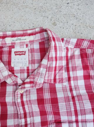 Camisa Levi's Hombre XL Cuadros Roja