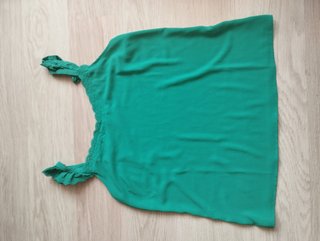 Top NAF NAF verde tirantes encaje talla X