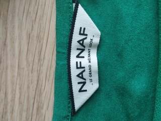 Top NAF NAF verde tirantes encaje talla X