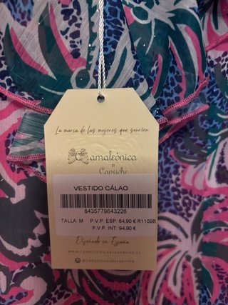 Vestido camaleónica rosa estampado