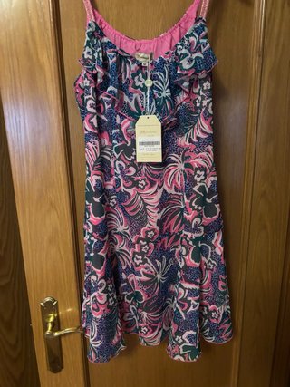 Vestido camaleónica rosa estampado