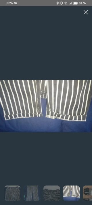 Pantalón rayas azul y blanco T42