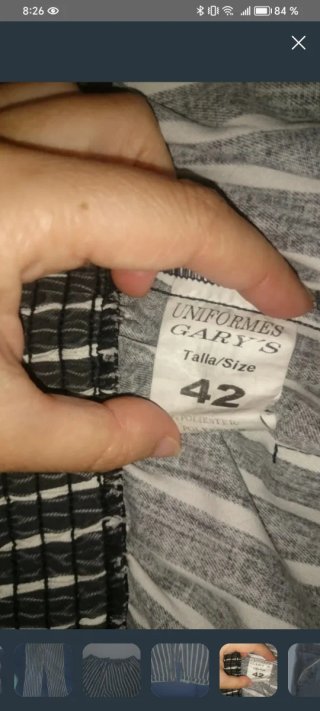 Pantalón rayas azul y blanco T42