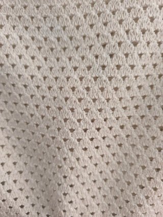 Vestido Zara Lino Crochet Beige T.M