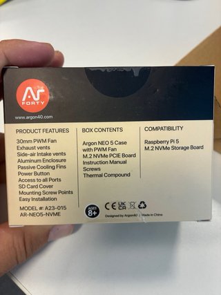 Argon NEO 5 NVMe para Raspberry Pi 5