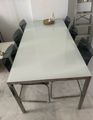 Mesa comedor cristal 180cm
