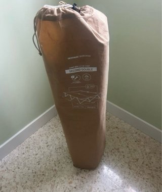 Cama de camping doble beige