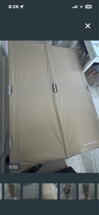 Cama de camping doble beige