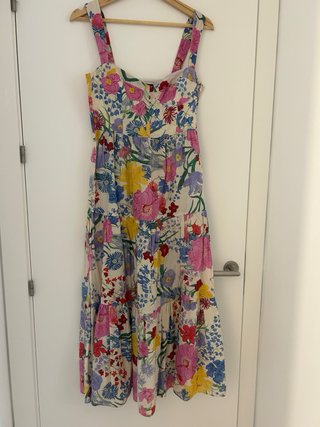 Vestido Midi floral Zara multicolor