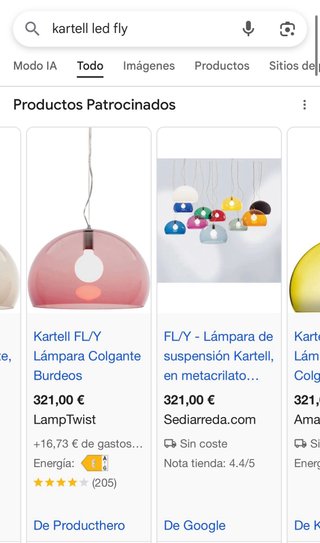 Lámpara Kartell fly Roja