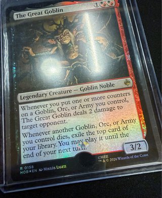 Carta Magic The Great Goblin The Hobbit Foil Error