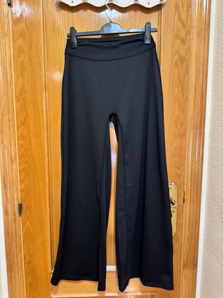 Pantalones de yoga talla L/40 negro, pierna ancha