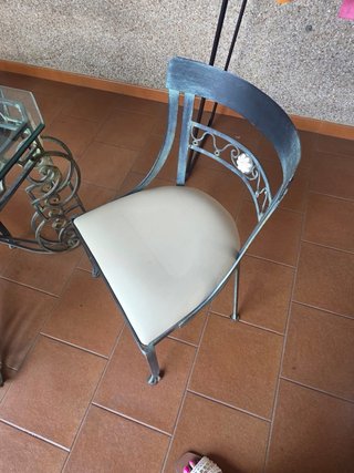 Conjunto Comedor Exterior Cristal y Forja