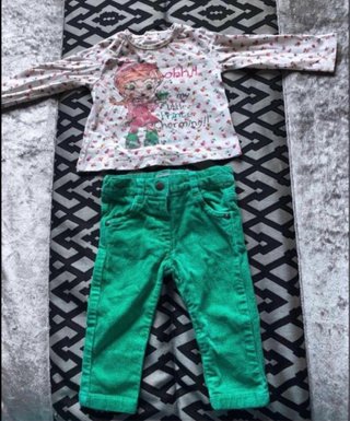 Conjunto niña 6 meses: camiseta y pantalón