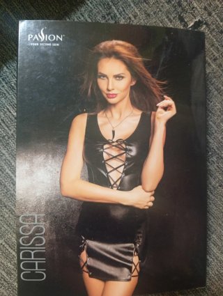 Vestido sexy negro bondage