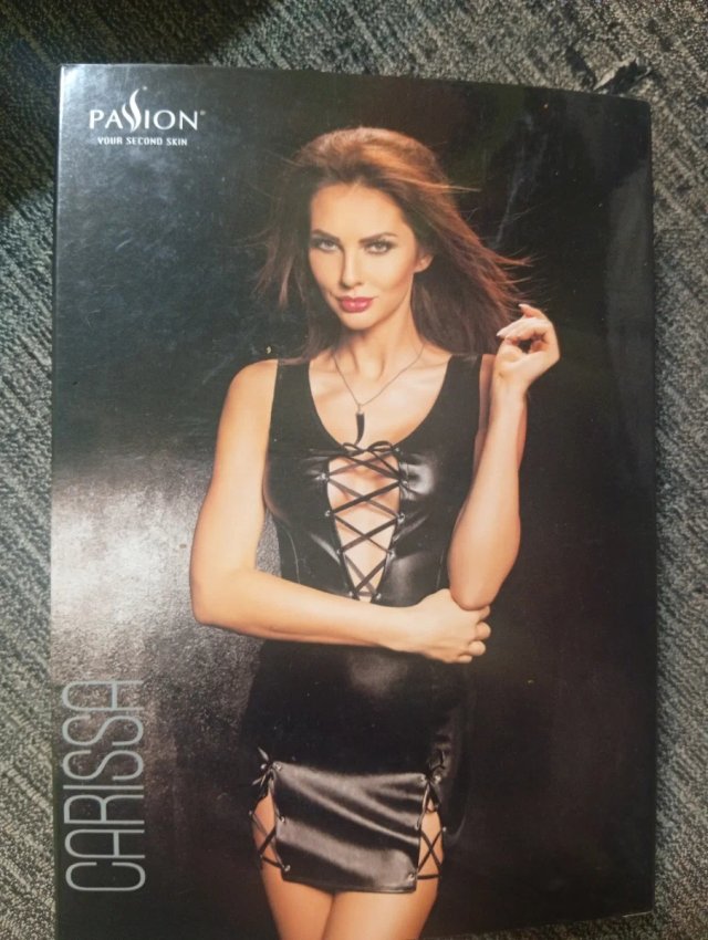 Vestido sexy negro bondage