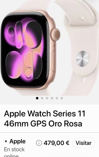 Apple Watch Serie 11 GPS 46mm NUEVO! Correa S/M