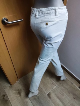 Pantalón Massimo Dutti Blanco Talla 38