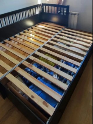Diván Cama IKEA HEMNES negro