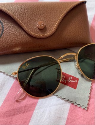 Ray-Ban Round Metal Gafas de Sol Doradas