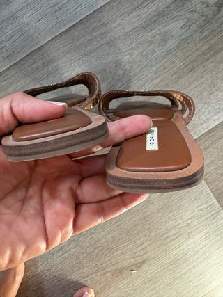 Sandalias Corina Marrón y Dorado