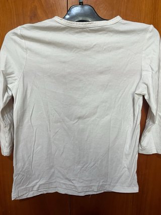 Camiseta Desigual Blanca Talla M Franja Roja Love