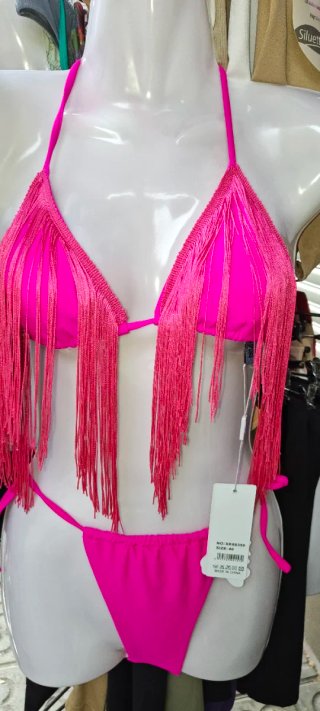 Bikini Fucsia con Flecos Talla L