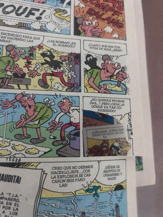 5 Tebeos Mortadelo y Filemon dañados