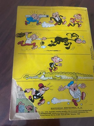 5 Tebeos Mortadelo y Filemon dañados