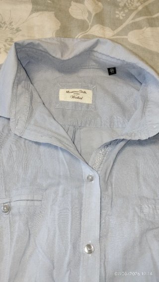Camisa Massimo Dutti azul talla 42