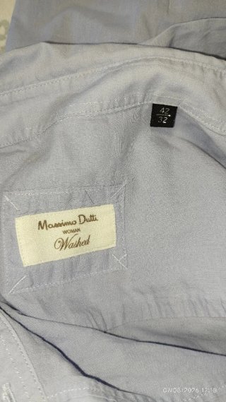 Camisa Massimo Dutti azul talla 42