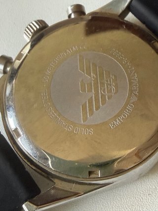Reloj Emporio Armani Negro y Plateado