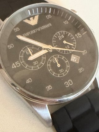 Reloj Emporio Armani Negro y Plateado