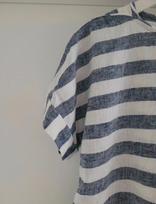 Camisa Zara Verano Rayas Azul Blanco