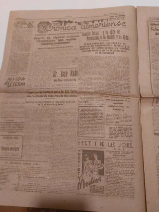 Periódico Yugo Falange II Guerra Mundial 1944
