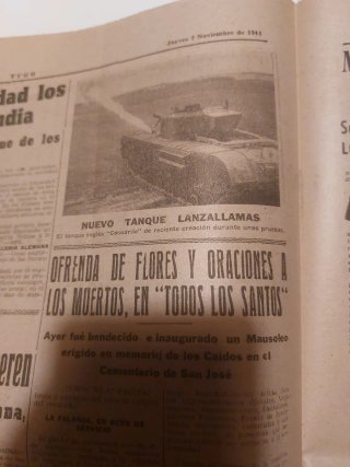 Periódico Yugo Falange II Guerra Mundial 1944