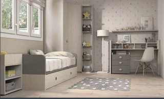 Cuna convertible en habitación