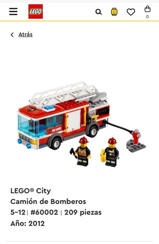 Lego City 60002: Camión de bomberos