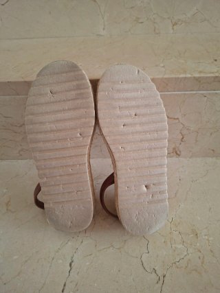 Sandalias Yute/Esparto Beige Plataforma